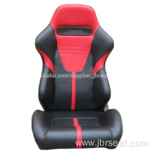 Black PVC single slider racing seat